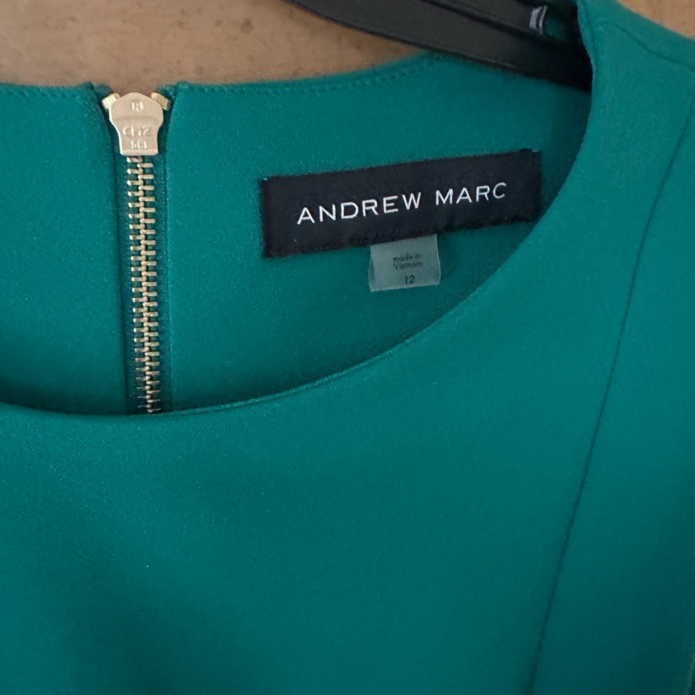 Andrew Marc Sleeveless Teal Midi Sheath Dress - Picture 3 of 4